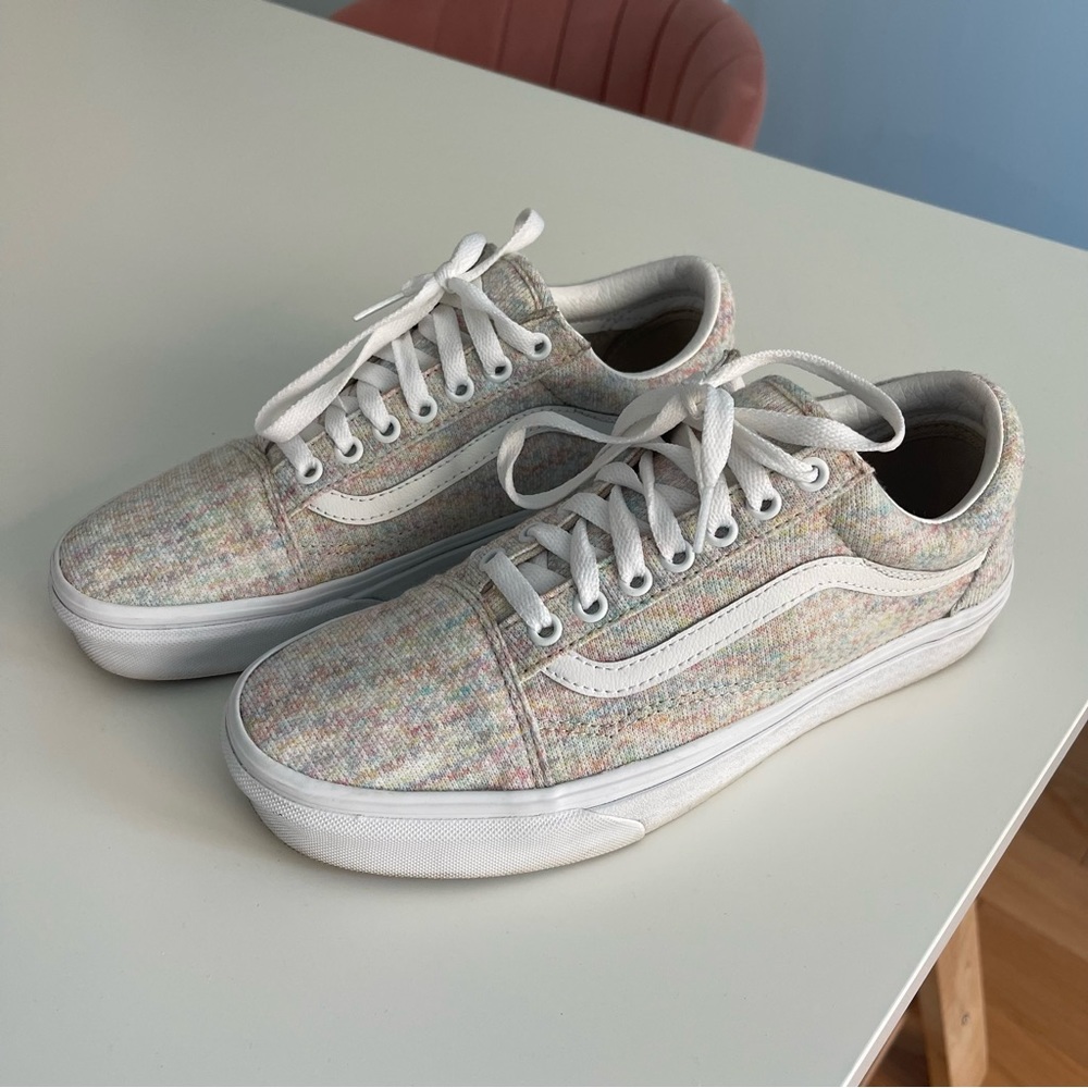 Vans Pink and White Sneakers